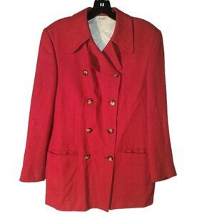 Loro Piana & Co of Italy Pietrafesa 100% Worsted Camel Hair Red Blazer size 4